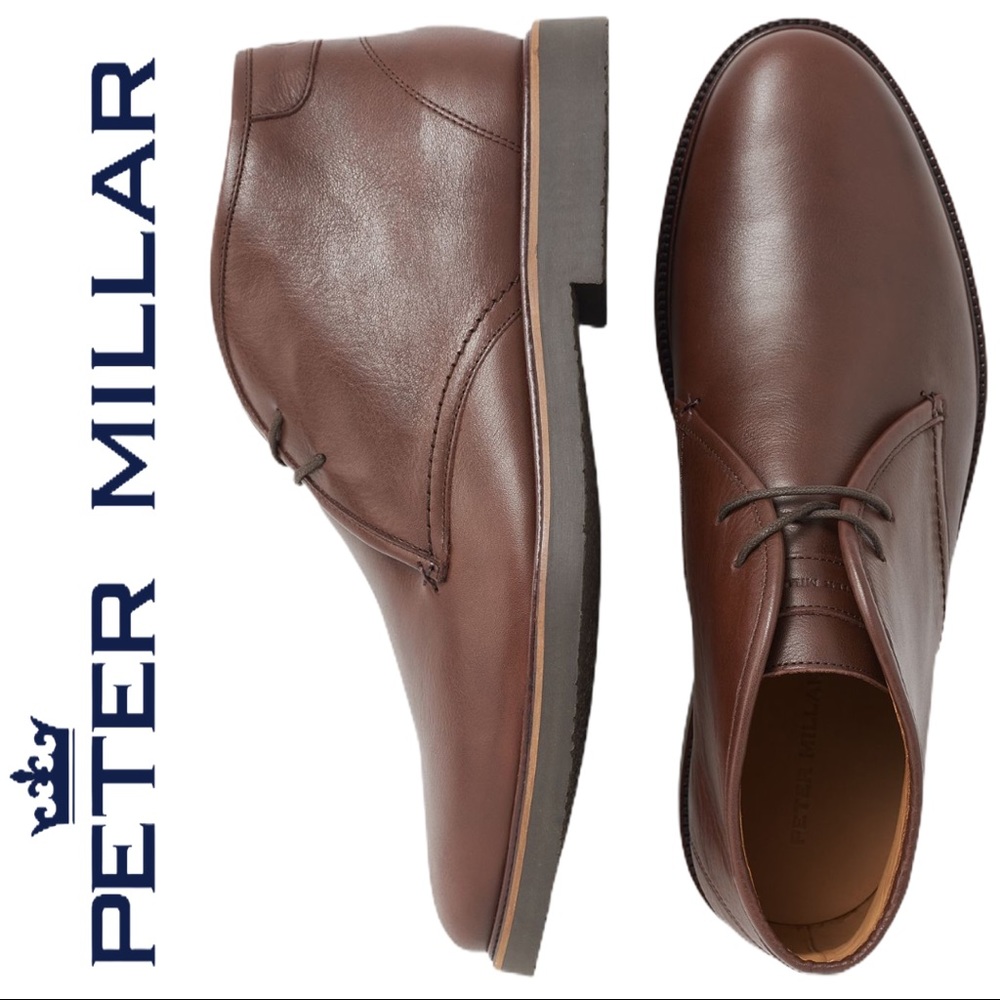 NEW Peter Millar Tempest Leather Chukka Boots